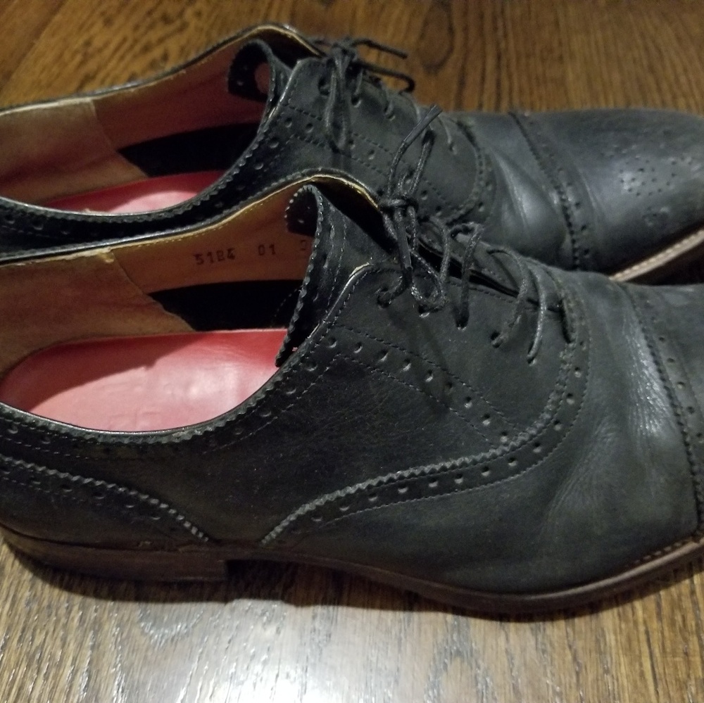 Grenson black lace up men's shoes size 10 brown